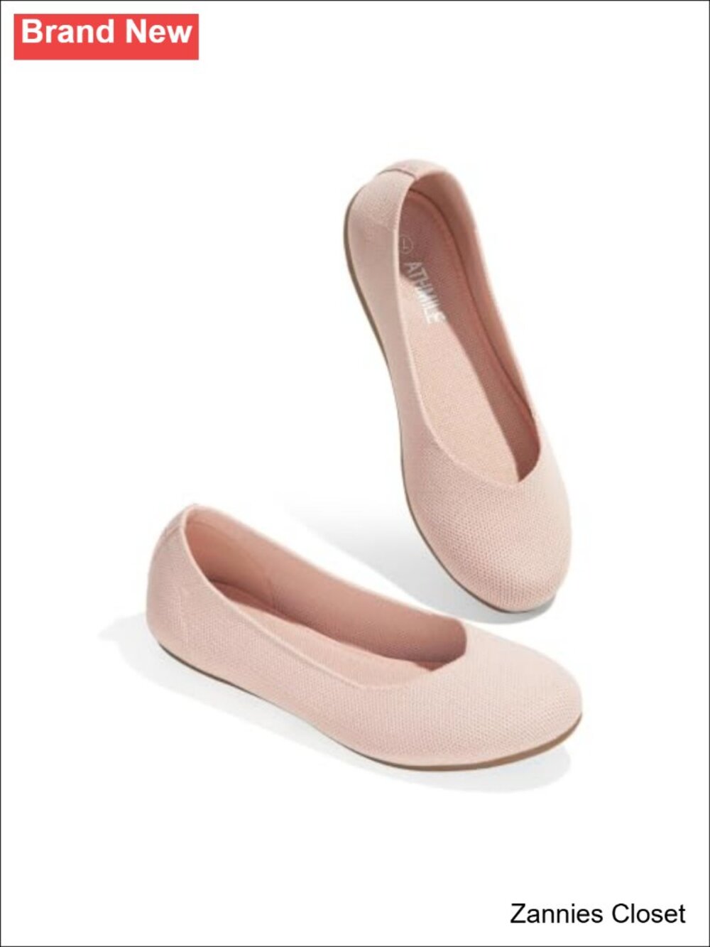✨ Knit Ballet Flats Round Toe Pull-On Lightweight Women's Shoes